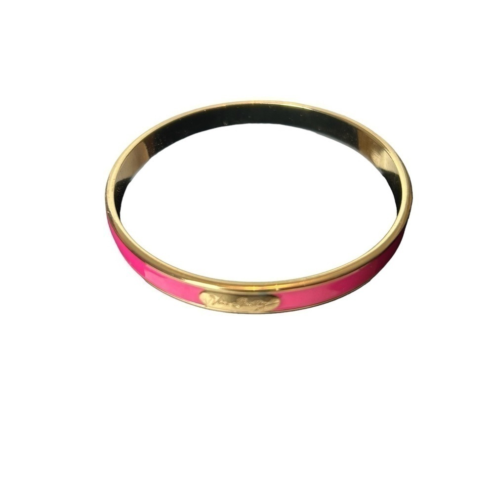 Vera Bradley Goldtone and Pink Enamel Bracelet Bangle - Picture 11 of 15